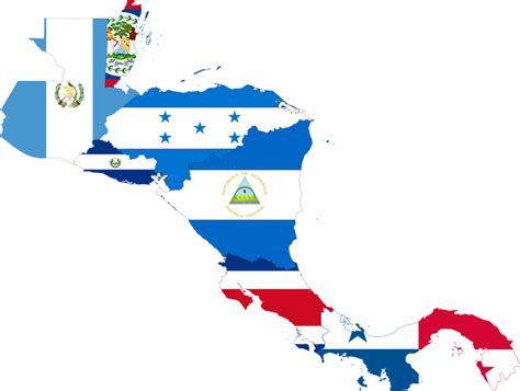 Flag Map Of Central America Central America Wikipedia Central