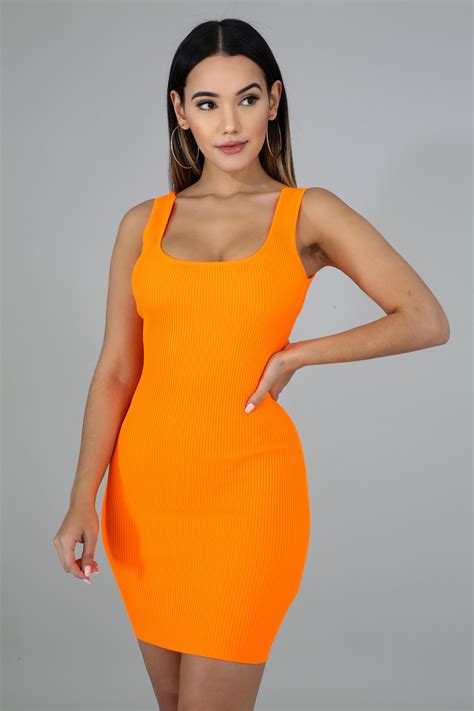 Neon Knit Mini Dress In 2020 Mini Dress Dresses Knit Mini Dress