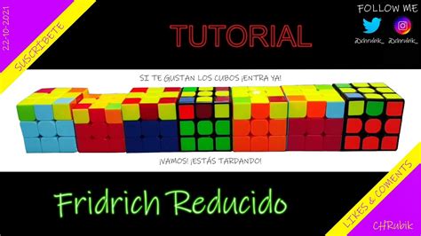 Tutorial Fridrich Reducido Cubo Rubik 3x3 Youtube
