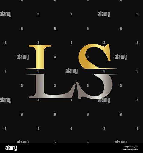 Initial Ls Letter Logo Design Vector Template Abstract Black Letter Ls