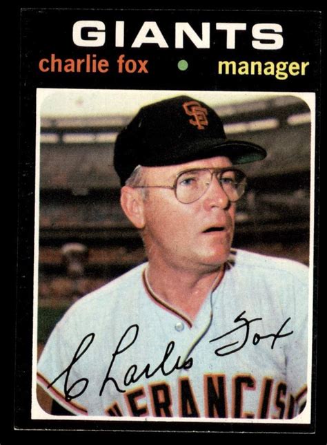 1971 Topps 517 Charlie Fox San Francisco Giants Baseball