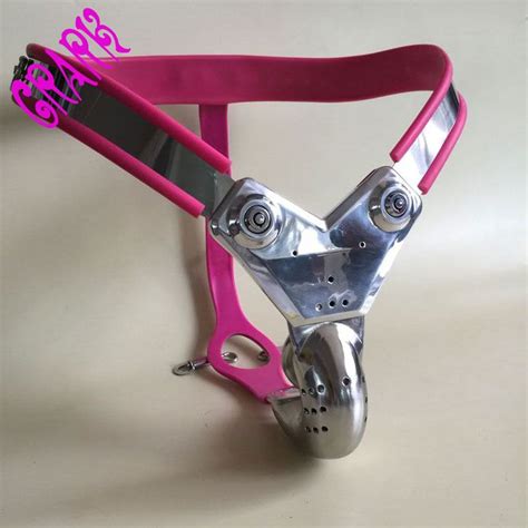 Premium Stainless Steel T Type Male Chastity Belt Device Fetish Sextoys For Man Bionic Design