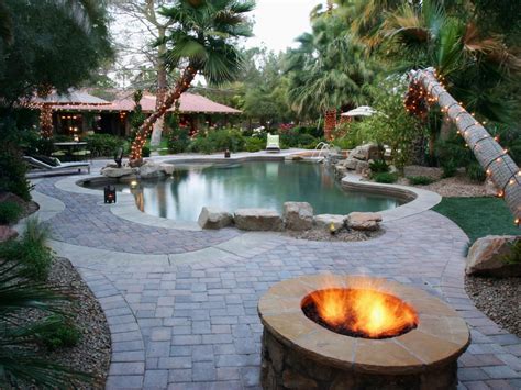 The swimming pool occupies a big section of the space. Photo Page | HGTV
