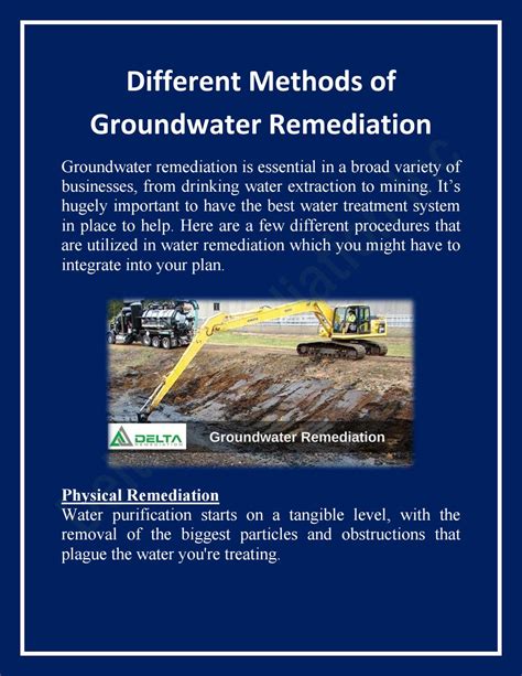 Different Methods Of Groundwater Remediation By Jenny Craig Issuu