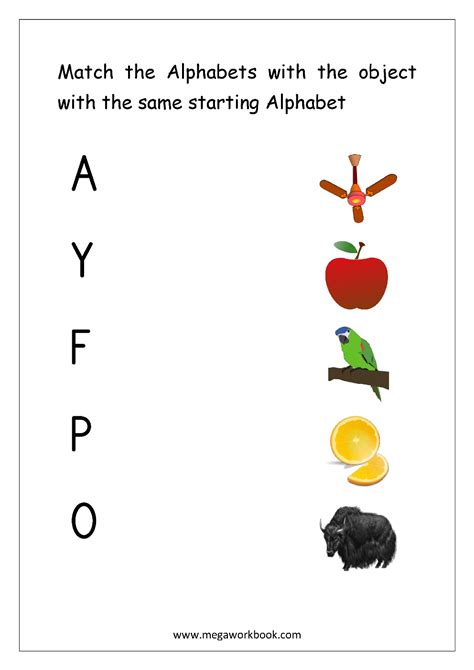 Free printable number matching worksheets for kindergarten and. Alphabet Matching Worksheets For Nursery ...