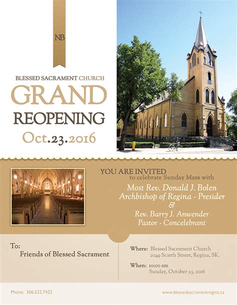Church Grand Opening Flyer Template News From Our Parish
