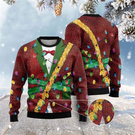 Christmas Light Ugly Christmas Sweater Robinplacefabrics