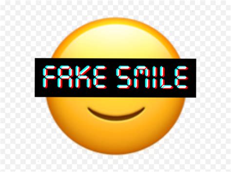 Fakesmile Fake Smile Emoji Emojisad Circlefake Smile Emoji Free