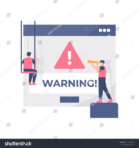 Concept Errors Warning Signs Problems Illustration Stock Vector