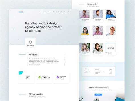 Agency Landing Page About Us UI Design #webdesign #layout #weblayout #