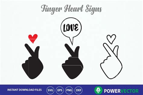 Download Finger Heart Svg. Hand heart symbol clip art. Love hand gesture