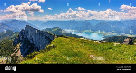 View Of Wolfgangsee Lake From Schafberg Mountain Austria Wolfgangsee