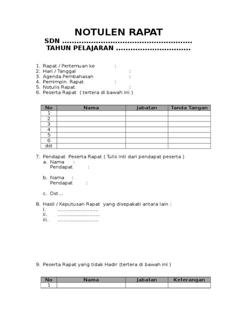 Check spelling or type a new query. Format Notulen rapat.docx