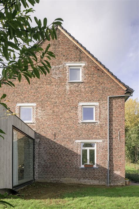 Beautiful Brick House In The Fields Gets A Half Sunk Modern Extension