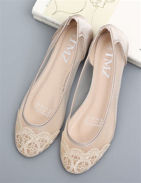 flat cream wedding shoes lace ballet flats champagne lace wedding shoes girls shoes