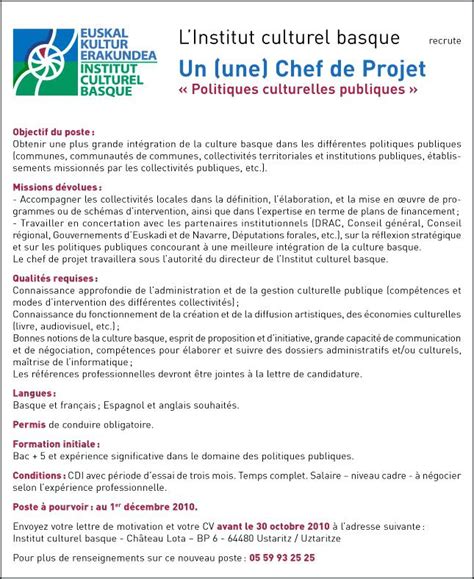 We did not find results for: lettre motivation chef de projet - Modele de lettre type
