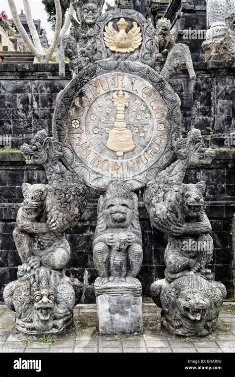 Pura Besakih Temple Complex Sculpture Bali Indonesia Stock Photo Alamy