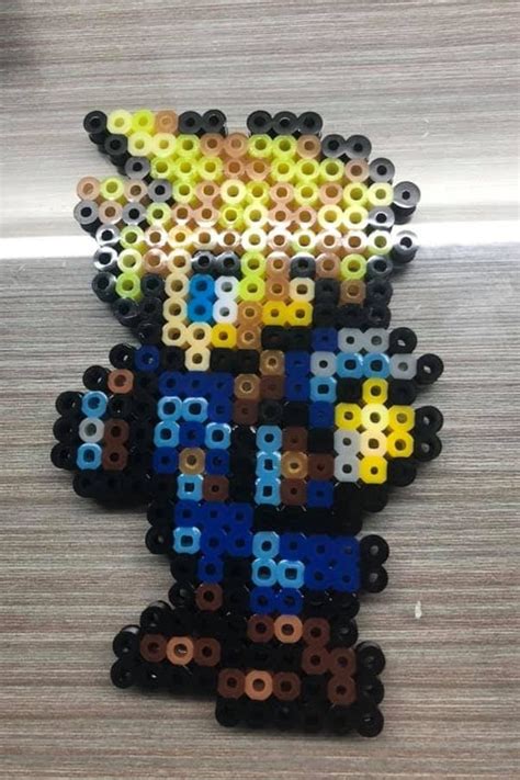 Perler Beads Characters Cloud Strife Final Fantasy Vii Etsy