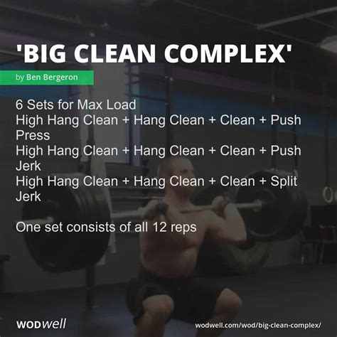 Big Clean Complex Workout Crossfit New England Benchmark Wod Wodwell