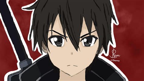 How To Draw Kirito From Sword Art Online Mangajamcom