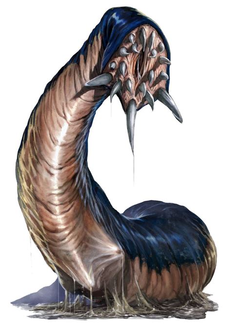 Dire Slug Fantasy Beasts Creature Concept Art Alien Creatures