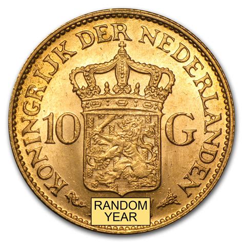 Royal Dutch Mint Netherlands Gold 10 Guilders Average Circ Walmart