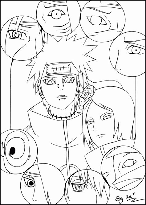 All Akatsuki Members Coloring Page - Coloring Home