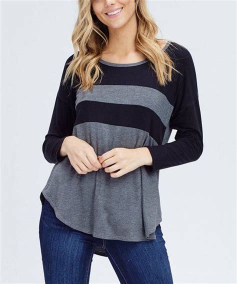 Zulily Something Special Every Day Hem Sweater Charcoal Color