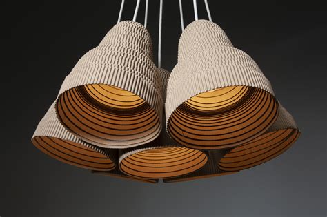 Papercuts Cardboard Ceiling Multi Lamp Handmade Eco Friendly Lighting