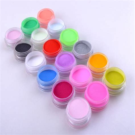 Then, you can prepare another batch and continue using your setting powder. Nail Acrylic Powder Liquid 18 Colors Diy Colourful Dust ...