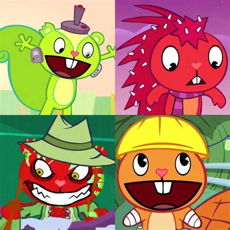 To my good friend swan. Happy Tree Friends Flippy, Flaky, Handy and Nutty