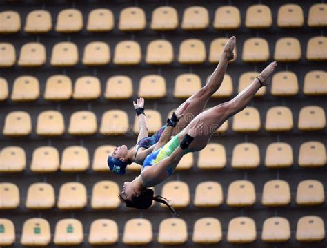 plongée brésilienne d équipe dans les jeux olympiques 2016 photo éditorial image du brésil