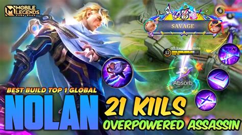 Savage 21 Kills New Hero Nolan Best Gameplay ~ Best Build Top 1