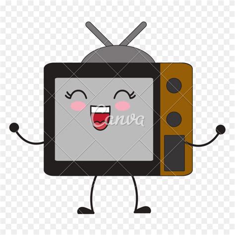 Retro Vintage Tv Cartoon Character Vintage Tv Png Flyclipart