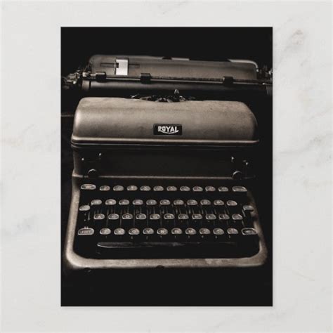 Vintage Typewriter Designs Postcard