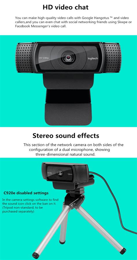 Therefore we provide complete drivers for this type of logitech hd pro webcam c920 device. Logitech HD Pro Webcam C920e, Widescreen Video Calling and Recording,1080p Camera, Desktop or ...