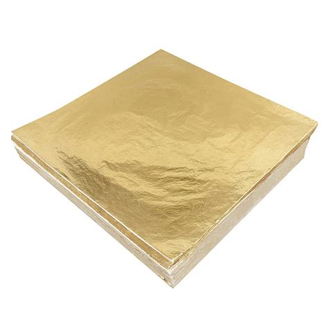 200 Imitation Gold Leaf Sheets 14 X 14 Cm Gold Foil For Gilding