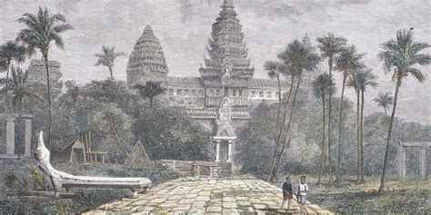 Angkor Vatdrawing By Henri Mouhotbing Images
