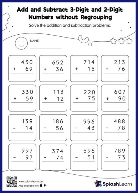 Addition And Subtraction No Regrouping