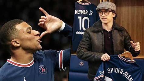 psg s kylian mbappe reaches 100th ligue 1 goal on a night graced by spider man tom holland see