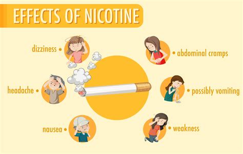 Effects Of Nicotine Information Infographic Vector Art At Vecteezy