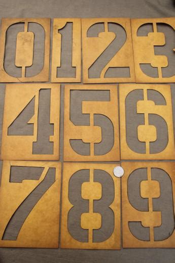 Vintage Letter And Number Stencils Duro Cardstock Alphabet And Numbering