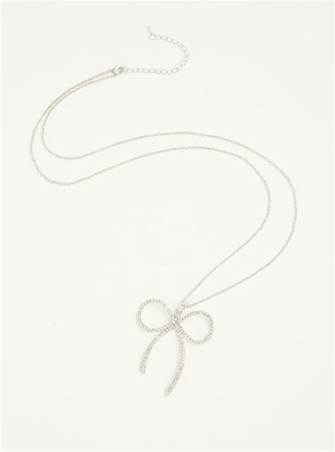 Pavé Bow Pendant Necklace Bow Pendants Necklace Pendant Necklace