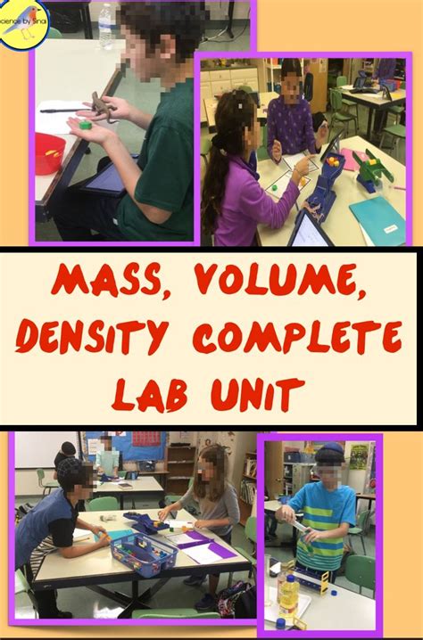 Mass Volume And Density Complete Lab Unit Student Guides And Data