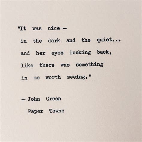 Paper Towns Typewriter Quote John Green Love Quote Wall Decor John