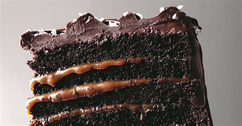 Martha Stewart S Mile High Salted Caramel Chocolate Cake Recipe