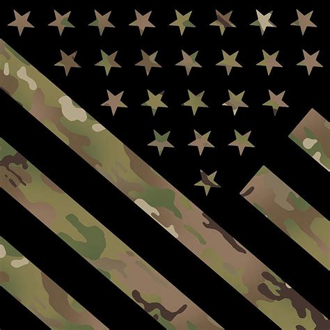 Us Flag Military Camouflage Digital Art By Jared Davies Camo