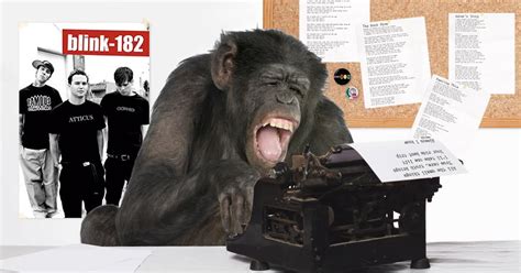 One Monkey With One Typewriter Recreates Every Blink 182 Lyric
