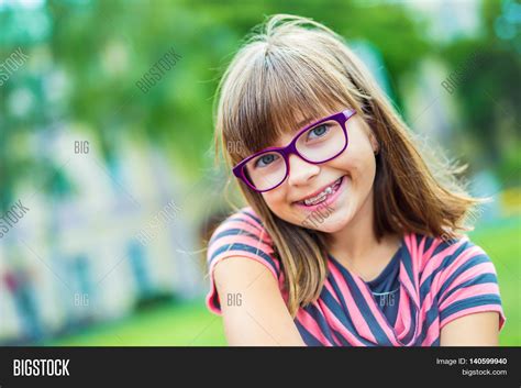 Girl Teen Pre Teen Girl Glasses Image And Photo Bigstock