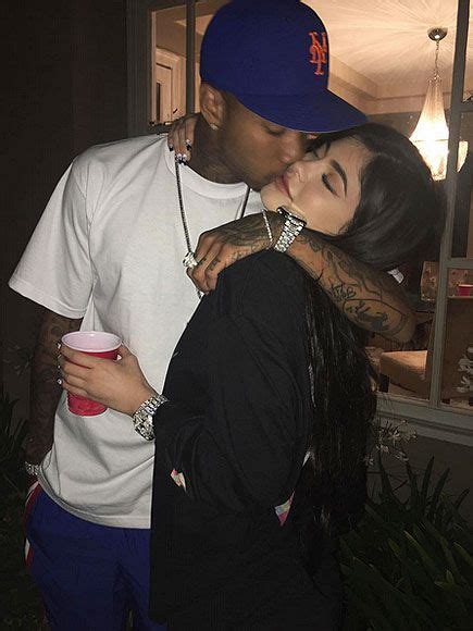 kylie jenner and tyga cuddle at fourth of july house party